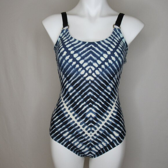Calvin Klein Blue Starburst Printed Swimsuit One Piece Women's 6 - Picture 1 of 9